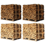 4 x Paletten (2 Weißeiche + 2 Buche/Hainbuche) – 40 cm Stämme