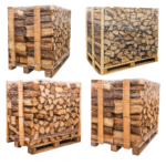 4 x Paletten (2 Weißeiche + 2 Buche/Hainbuche) – 50 cm Stämme