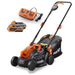 FUXTEC 40V Akku Rasenmäher FX-E1RM20 SET 33 cm Schnittbreite mit 35 L Fangkorb und 2x 20V 2Ah Akku